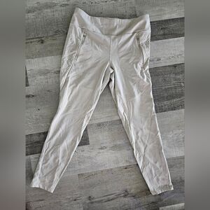 Athleta Peak Hybrid Fleece Tights in Light Grey